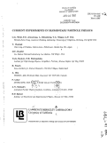 Cover page: Current Experiments in Elementary Particle Physics