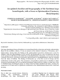 Cover page: An updated checklist and biogeography of the Sardinian large branchiopods, with a focus on Spinicaudata (Crustacea, Branchiopoda)