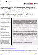 Cover page: Functional analysis of Salix purpurea genes support roles for ARR17 and GATA15 as master regulators of sex determination.