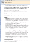 Cover page: Modulation of blood oxylipin levels by long-chain omega-3 fatty acid supplementation in hyper- and normolipidemic men