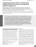 Cover page: Hyperphosphorylation of BCL-2 family proteins underlies functional resistance to venetoclax in lymphoid malignancies.