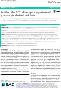 Cover page: Profiling the B/T cell receptor repertoire of lymphocyte derived cell lines