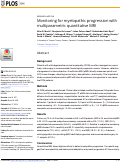 Cover page: Monitoring for myelopathic progression with multiparametric quantitative MRI.