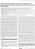 Cover page: The Chemokine Receptor CCR1 Is Constitutively Active, Which Leads to G Protein-independent, β-Arrestin-mediated Internalization*