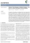 Cover page: Solvation free energies for periodic surfaces: comparison of implicit and explicit solvation models