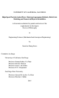 Cover page: High-Speed Particle-Laden Flows : Eulerian-Lagrangian Methods, Multi-Scale Modeling and Numerical/Physical Instabilities