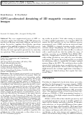 Cover page: GPU-accelerated denoising of 3D magnetic resonance images