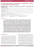 Cover page: A PCA3 gene-based transcriptional amplification system targeting primary prostate cancer