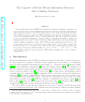 Cover page: The Capacity of Robust Private Information Retrieval With Colluding Databases