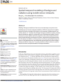 Cover page: Spatial-temporal modeling of background radiation using mobile sensor networks.