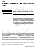 Cover page: Complete biosynthesis of QS-21 in engineered yeast