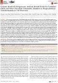 Cover page: Genome-Resolved Metagenomic Analysis Reveals Roles for Candidate Phyla and Other Microbial Community Members in Biogeochemical Transformations in Oil Reservoirs