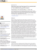 Cover page: Machine learning framework for assessment of microbial factory performance