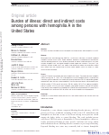 Cover page: Burden of illness: direct and indirect costs among persons with hemophilia A in the United States