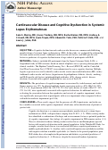 Cover page: Cardiovascular disease and cognitive dysfunction in systemic lupus erythematosus