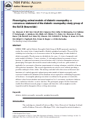 Cover page: Phenotyping animal models of diabetic neuropathy: a consensus statement of the diabetic neuropathy study group of the EASD (Neurodiab)