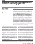 Cover page: Biological carbon pump estimate based on multidecadal hydrographic data.