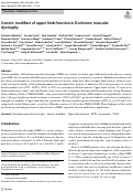 Cover page: Genetic modifiers of upper limb function in Duchenne muscular dystrophy.