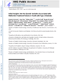 Cover page: Initial Insights into the Genetic Variation Associated with Metformin Treatment Failure in Youth with Type 2 Diabetes