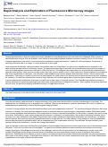Cover page: Rapid analysis and exploration of fluorescence microscopy images.