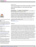 Cover page: Gene-based genome-wide association studies and meta-analyses of conotruncal heart defects