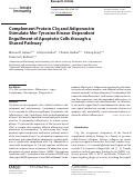 Cover page: Complement protein C1q and adiponectin stimulate Mer tyrosine kinase-dependent engulfment of apoptotic cells through a shared pathway.