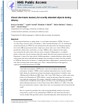 Cover page: Visual short-term memory for overtly attended objects during infancy.