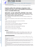 Cover page: Predictive validity of the adult tobacco dependence index: Findings from waves 1 and 2 of the Population Assessment of Tobacco and Health (PATH) study