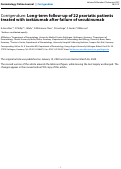 Cover page: Long-term follow-up of 22 psoriatic patients treated with ixekizumab after failure of secukinumab