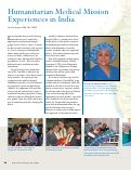 Cover page of Humanitarian Medical Mission Experiences in India