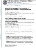 Cover page: A Retrospective Comparative Effectiveness Study of Medications for Posttraumatic Stress Disorder in Routine Practice.