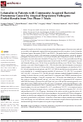 Cover page: Lefamulin in Patients with Community-Acquired Bacterial Pneumonia Caused by Atypical Respiratory Pathogens: Pooled Results from Two Phase 3 Trials.