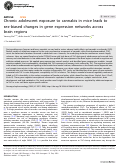 Cover page: Chronic adolescent exposure to cannabis in mice leads to sex-biased changes in gene expression networks across brain regions