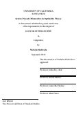 Cover page: Syntax-Prosody Mismatches in Optimality Theory