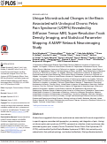 Cover page: Unique Microstructural Changes in the Brain Associated with Urological Chronic Pelvic Pain Syndrome (UCPPS) Revealed by Diffusion Tensor MRI, Super-Resolution Track Density Imaging, and Statistical Parameter Mapping: A MAPP Network Neuroimaging Study