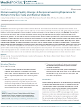 Cover page: Women Leading Healthy Change: A Reciprocal Learning Experience for Women in the Sex Trade and Medical Students