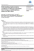 Cover page: Understanding implementation completion of tailored motivational interviewing in multidisciplinary adolescent HIV clinics