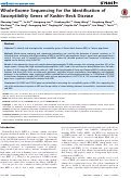 Cover page: Whole-Exome Sequencing for the Identification of Susceptibility Genes of Kashin–Beck Disease