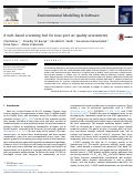 Cover page: A web-based screening tool for near-port air quality assessments