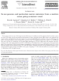 Cover page: In-use gaseous and particulate matter emissions from a modern ocean going container vessel