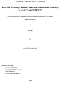 Cover page: Does HIV-1 Envelope Trimer Conformation Determine Sensitivity to Host-Protein SERINC5?