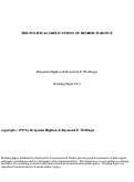 Cover page: The Political Implications of Higher Turnout