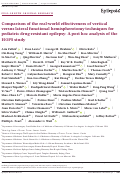 Cover page: Comparison of the real‐world effectiveness of vertical versus lateral functional hemispherotomy techniques for pediatric drug‐resistant epilepsy: A post hoc analysis of the HOPS study