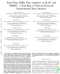 Cover page: Real-Time XFEL Data Analysis at SLAC and NERSC: a Trial Run of Nascent Exascale Experimental Data Analysis