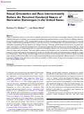 Cover page: Sexual Orientation and Race Intersectionally Reduce the Perceived Gendered Nature of Normative Stereotypes in the United States