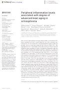 Cover page: Peripheral inflammation levels associated with degree of advanced brain aging in schizophrenia