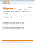 Cover page: Triptonide is a reversible non-hormonal male contraceptive agent in mice and non-human primates