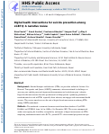 Cover page: Digital health interventions for suicide prevention among LGBTQ: A narrative review.