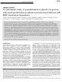 Cover page: A randomized study of pomalidomide vs placebo in persons with myeloproliferative neoplasm-associated myelofibrosis and RBC-transfusion dependence.