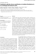 Cover page: Sublethal salinity stress contributes to habitat limitation in an endangered estuarine fish